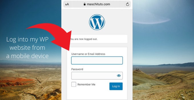 Login to WordPress from Mobile Device