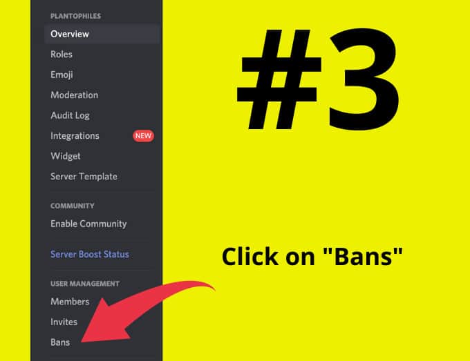 How To Unban Someone on Discord Step 3