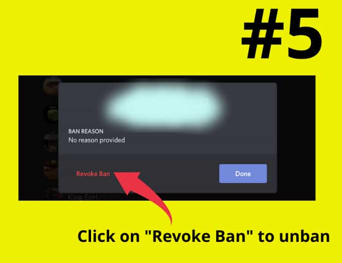 How To Unban Someone on Discord Step 5