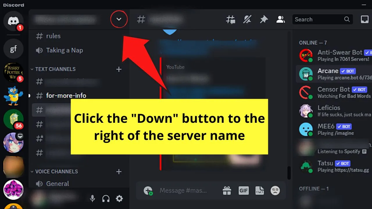 How to Unban Someone on Discord Step 1