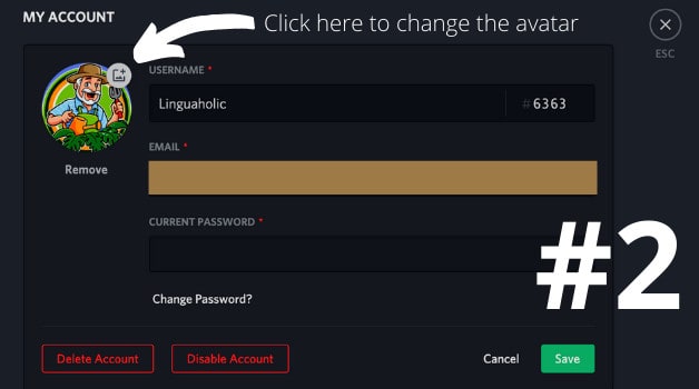 Change the Profile Picture (Avatar) in Discord Step Number 2