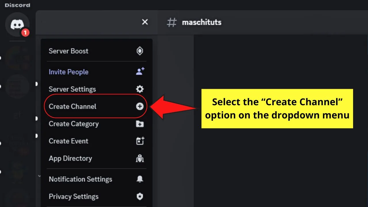 How to Add a Channel on Discord Step 2