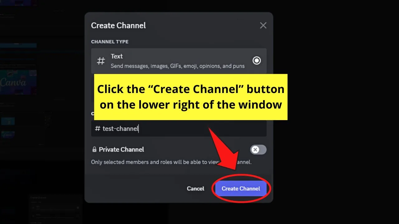 How to Add a Channel on Discord Step 5