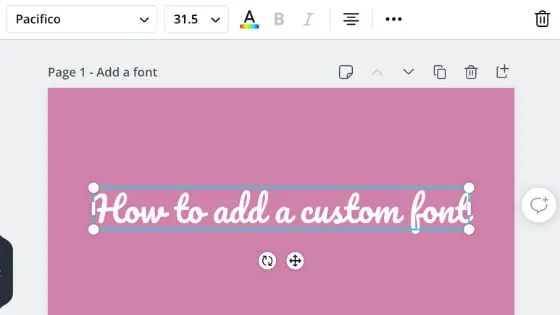 Use custom fonts in Canva