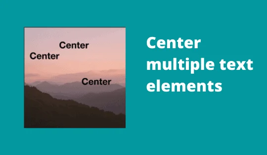 Center multiple text elements in Photoshop