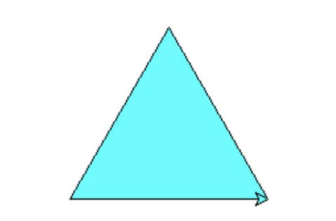 Draw a triangle in Python Step 3