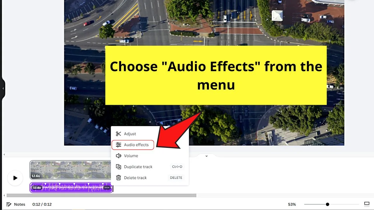 How to Fade Out Audio in Canva Step 2
