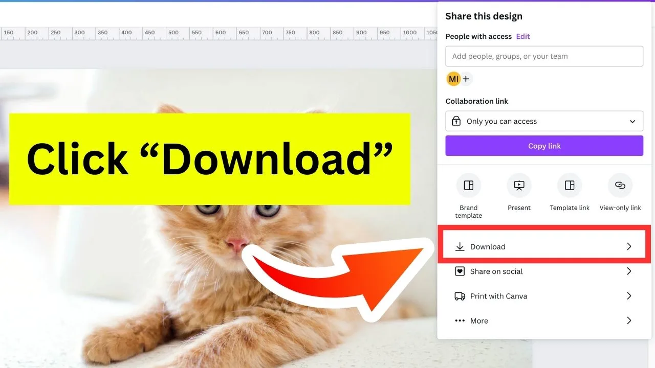 How to Download with 300 DPI in Canva Step 2