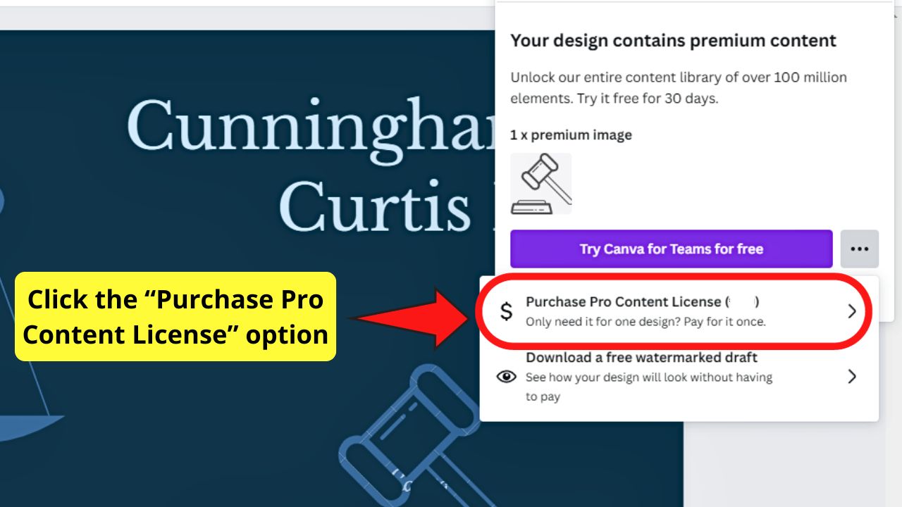 How to Remove the Canva Watermark Step 6