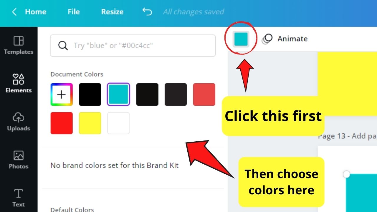 change font box color html