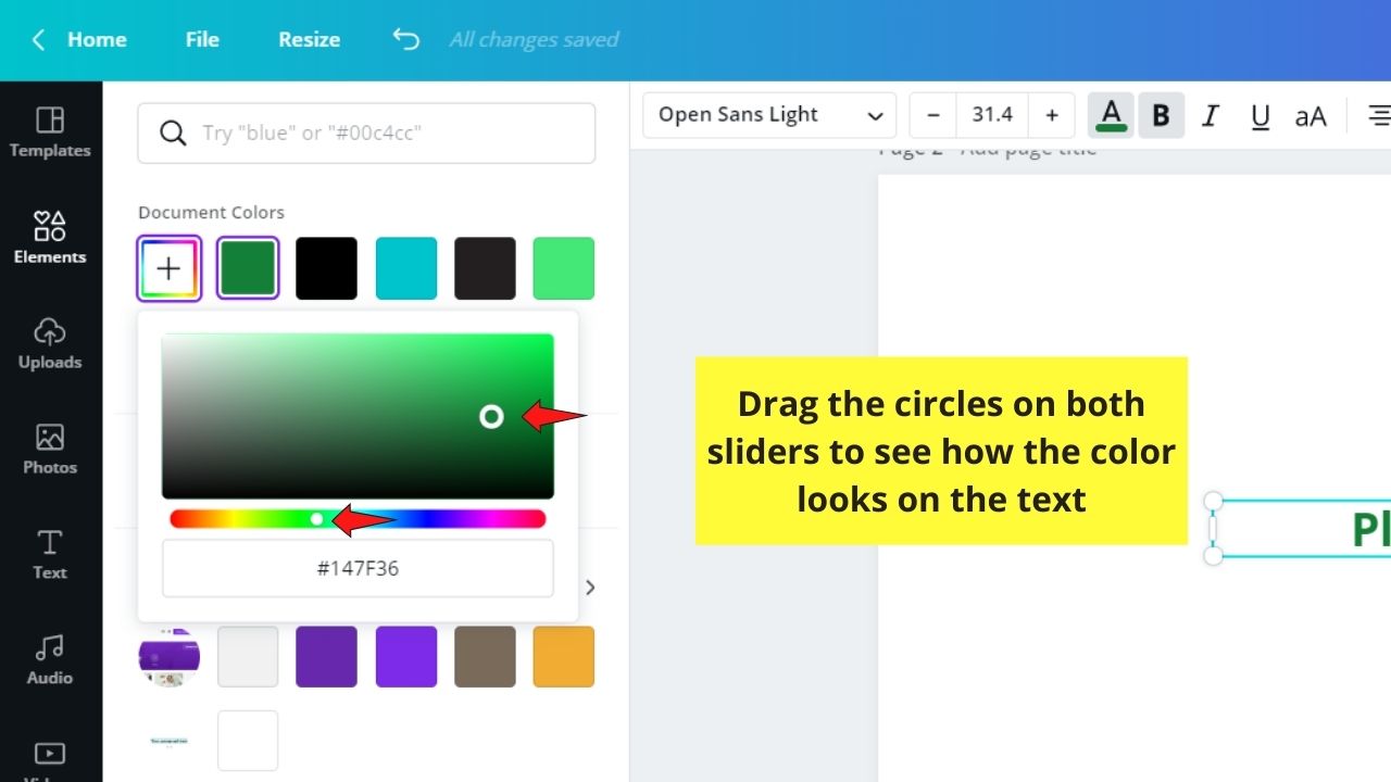 change font color in figma