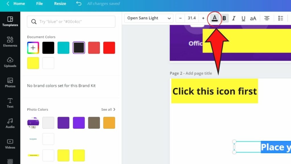 How To Change Text Color In Canva