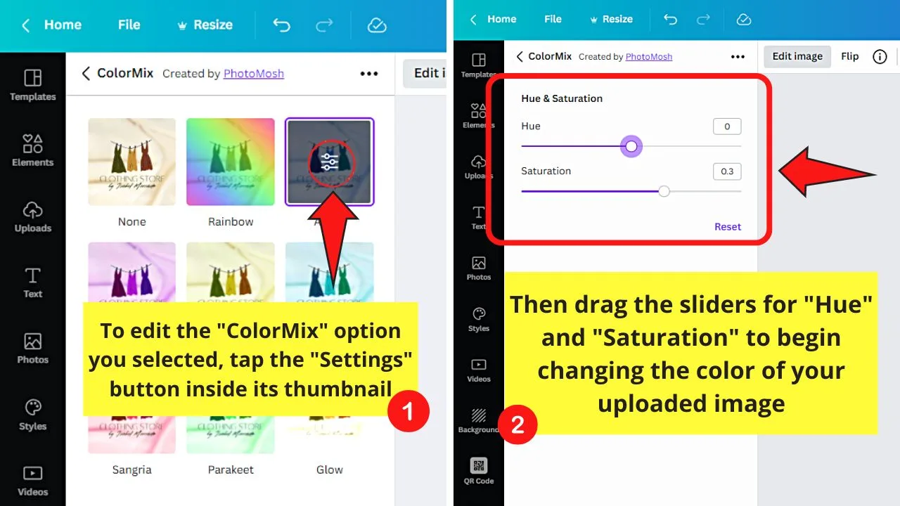 How to Change Color of Uploaded Image by Using Color Mix Step 5.1