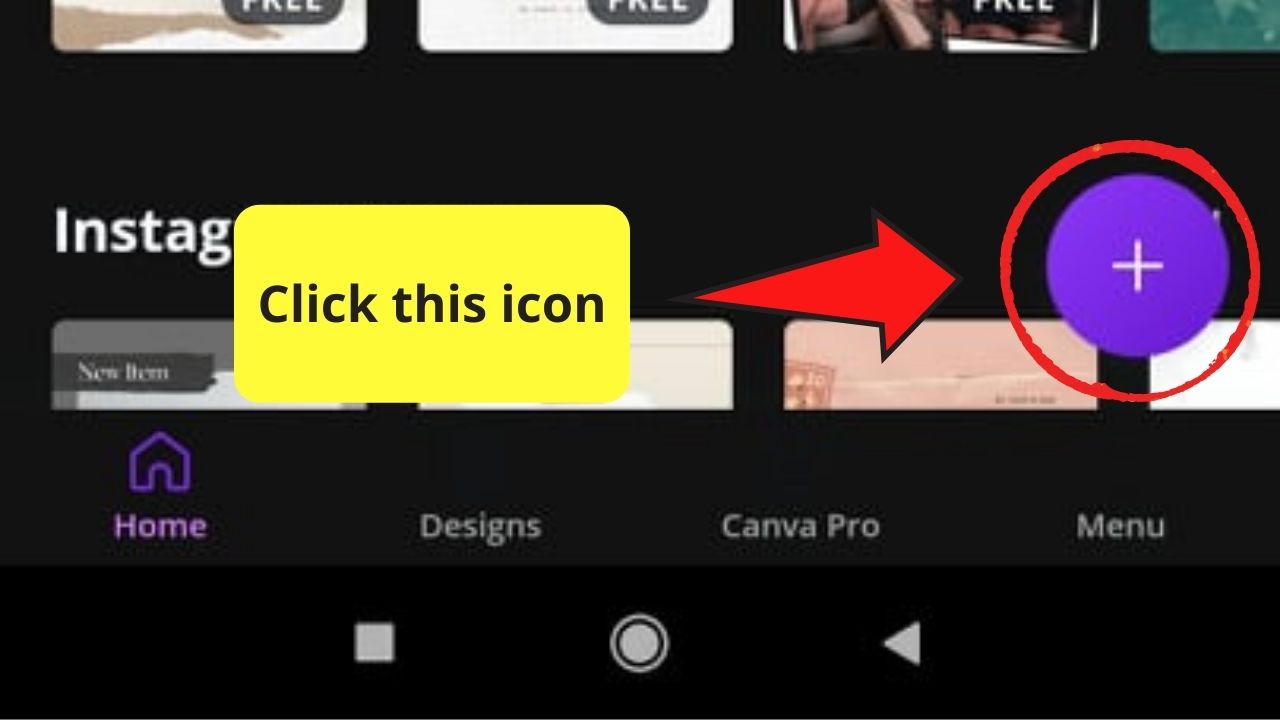 Click the Plus Icon