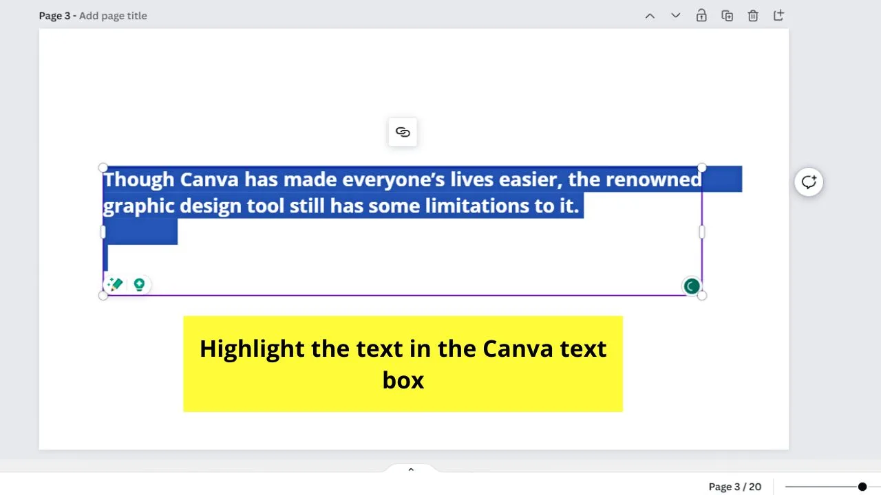 How to Make a Hanging Indent in Canva Step 1