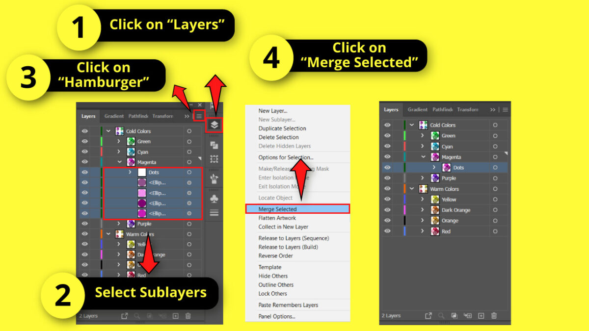 How To Merge Layers In Illustrator In Simple Steps