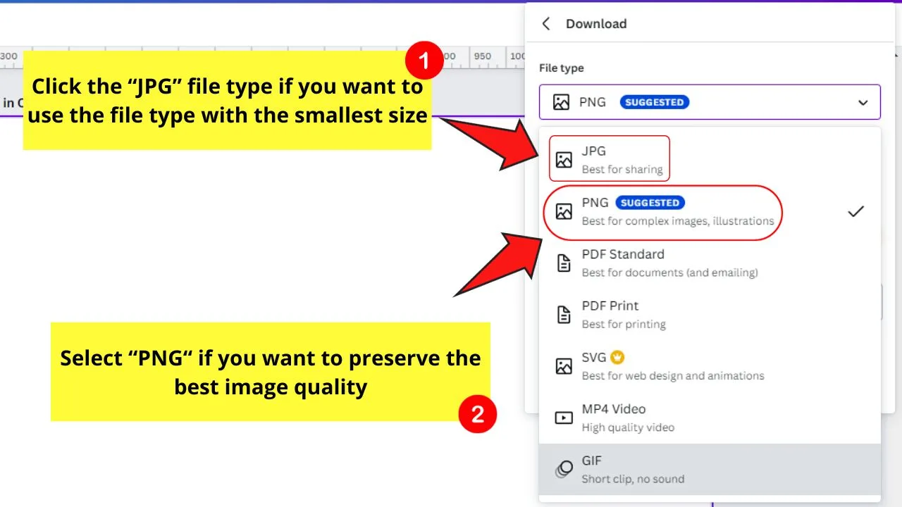 How to Reduce the File Size in Canva Step 2