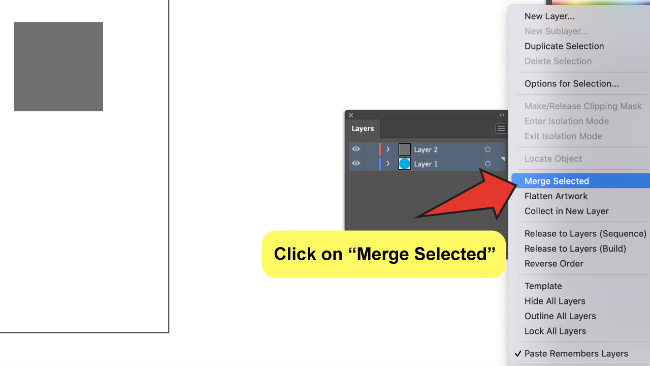 Merge Layers in Illustrator Step 4