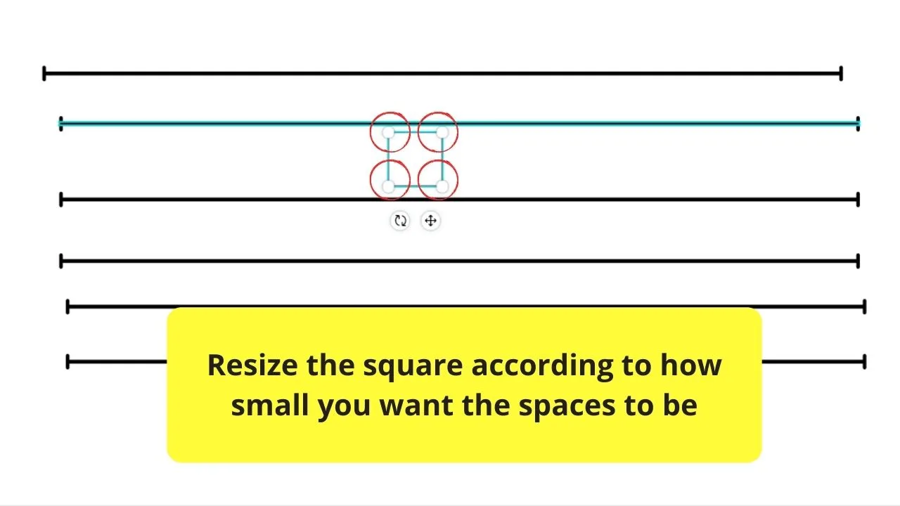 How to Evenly Space Elements in Canva Using a Square Step 4