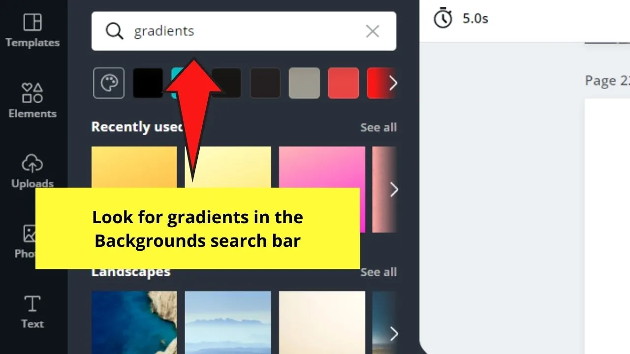 Searching for Gradients as Background