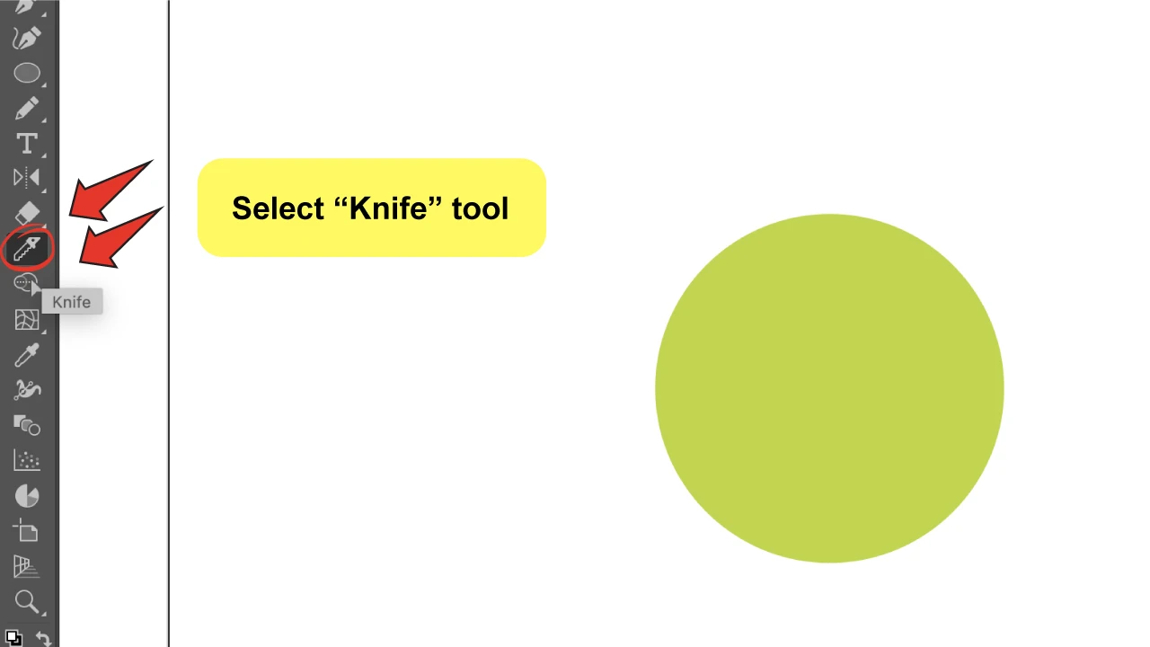 Use the Illustrator-Knife Tool Step 2