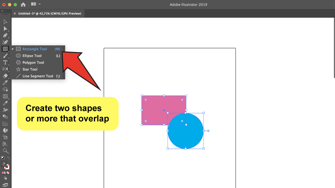 Use the Illustrator Shape Builder Tool Step 1