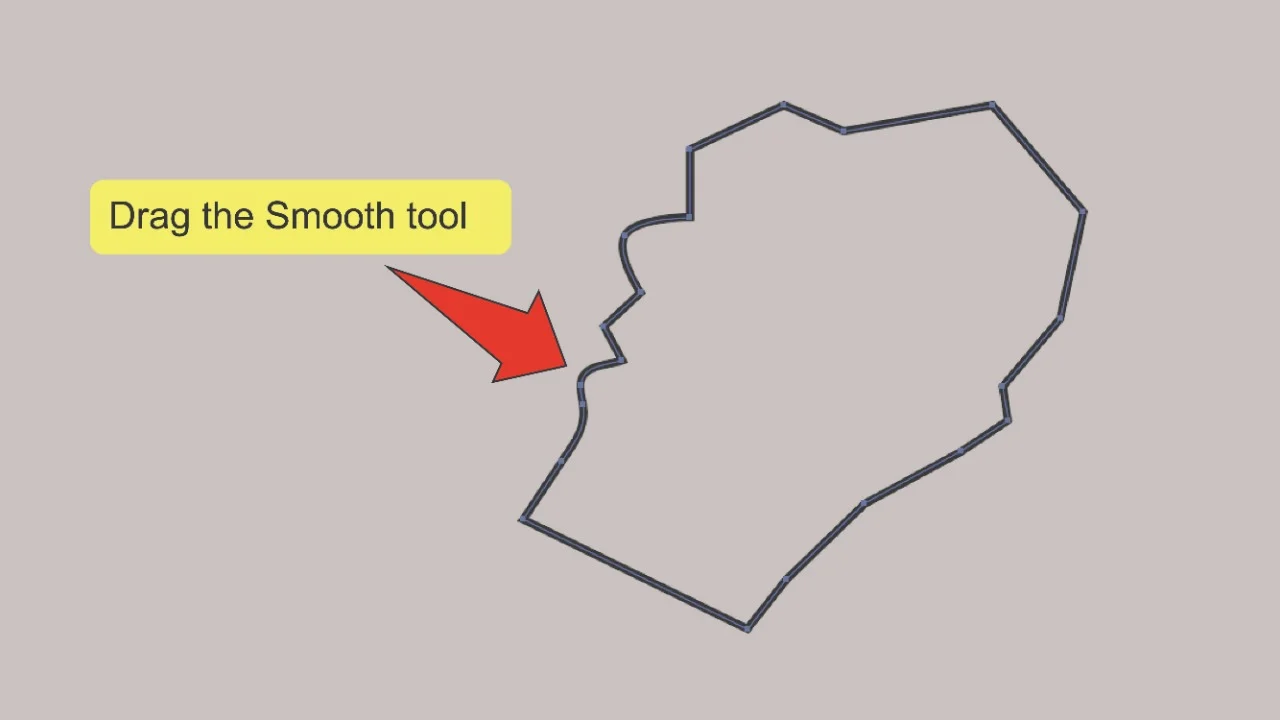1. Smoothing Edges In Illustrator Using The Smooth Tool   Step 4