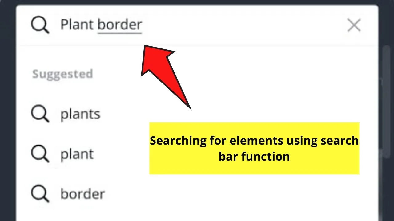 Browsing Elements through Search Button