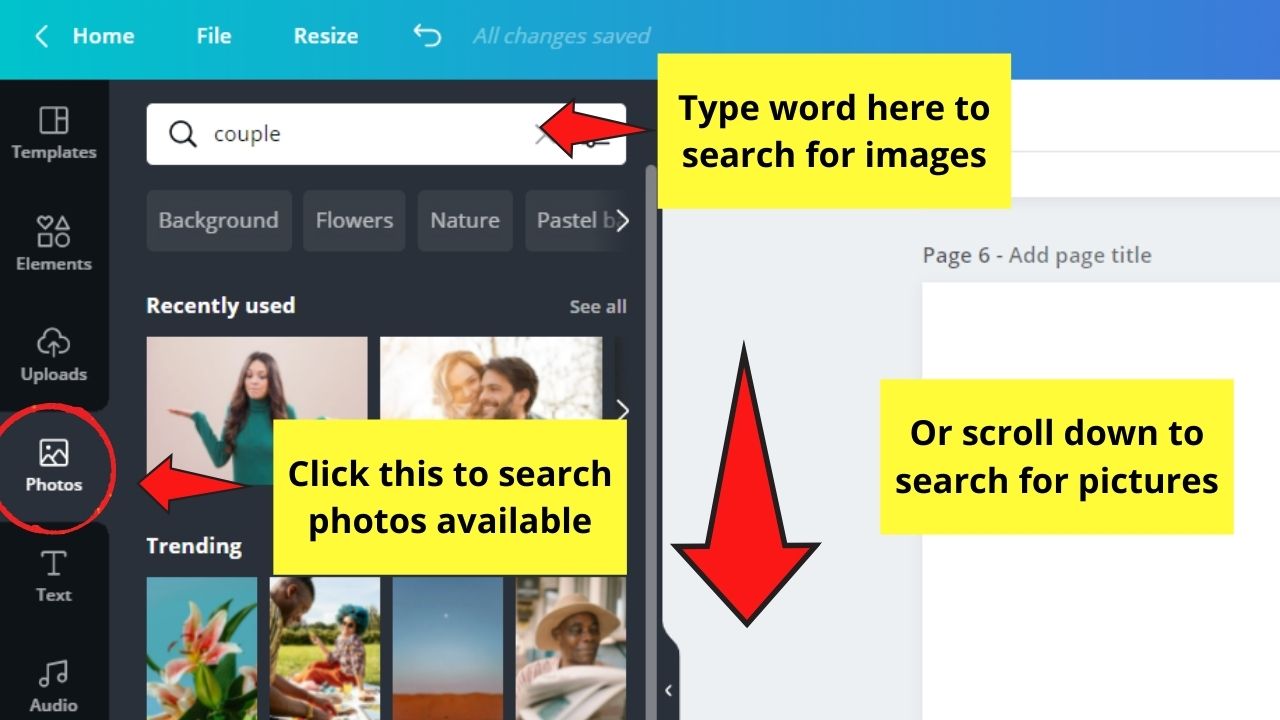 Browsing Images in Photos