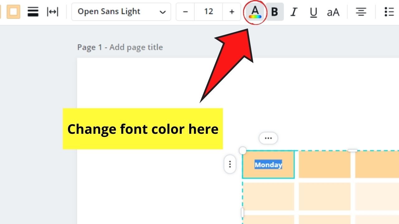 Changing Font Color