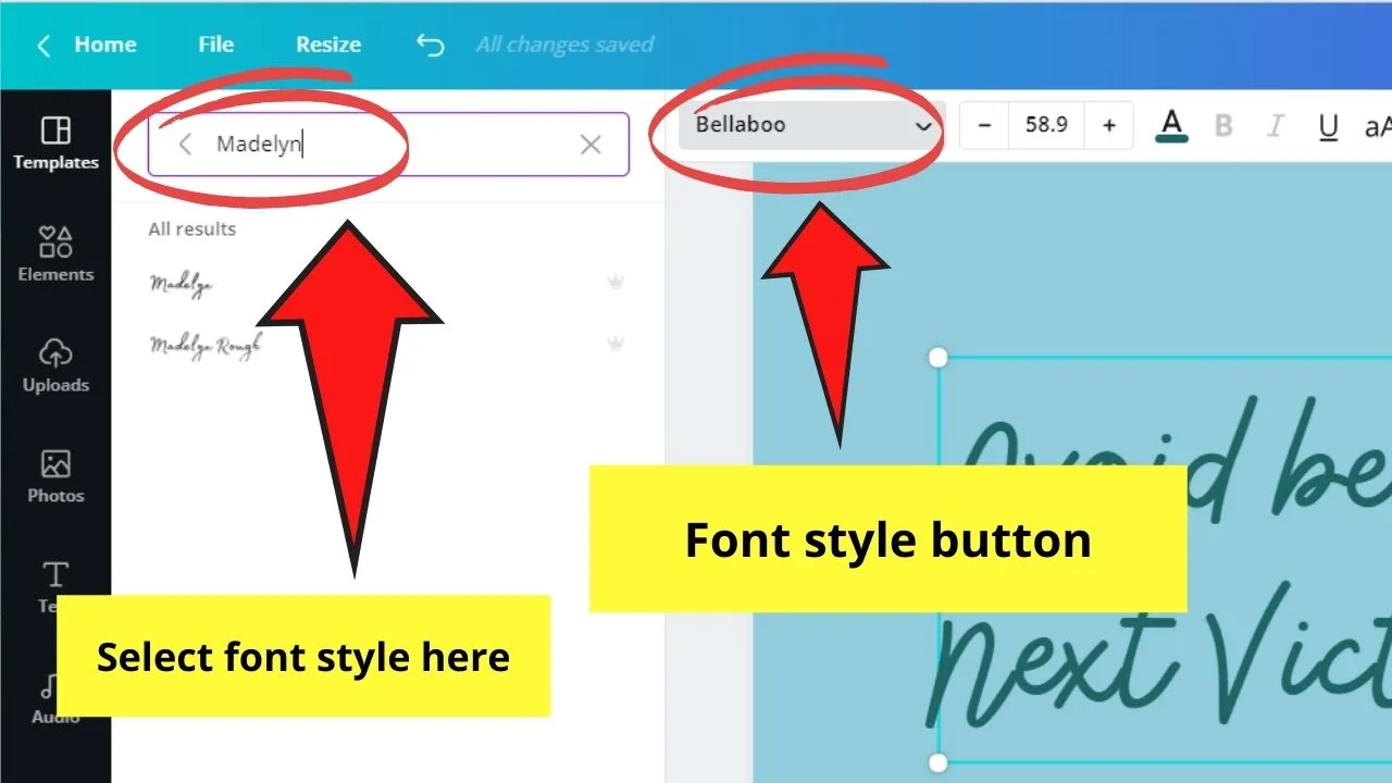 Changing Font Style