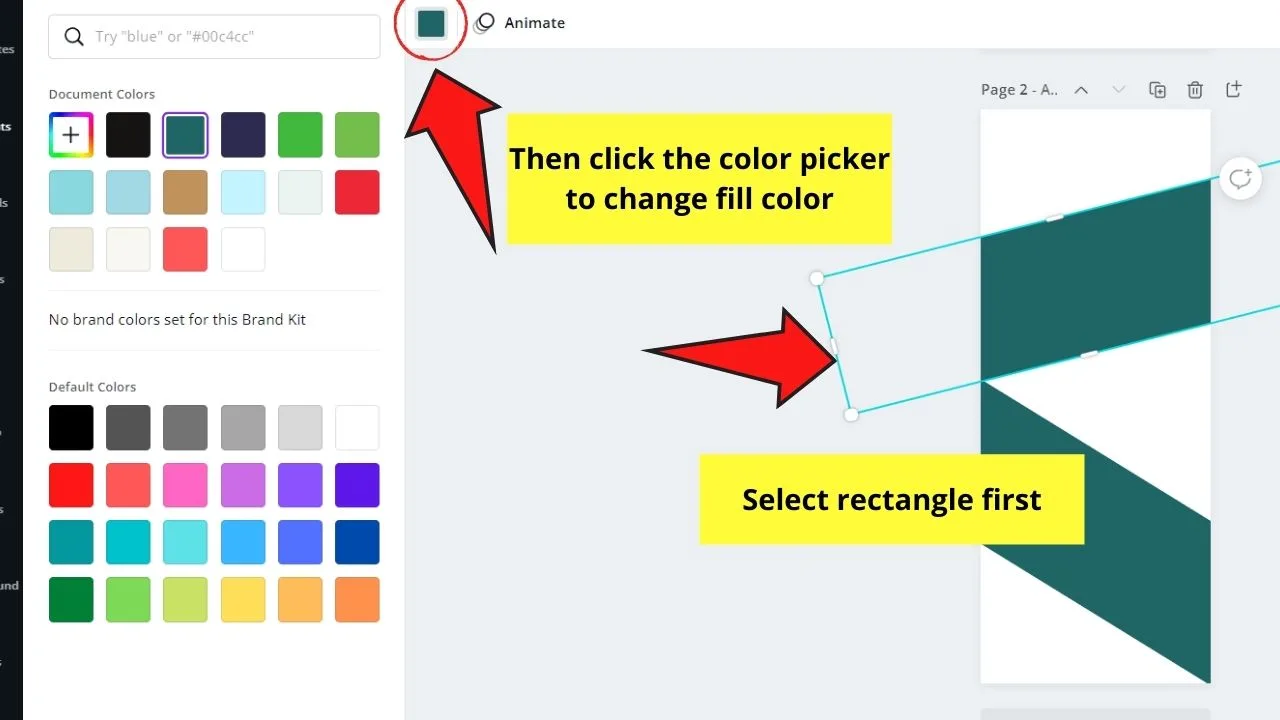 Changing Rectangles Fill Colors