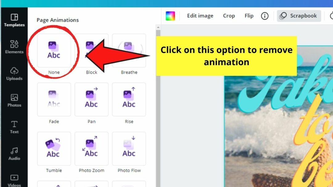 how to turn off video presentation on canva