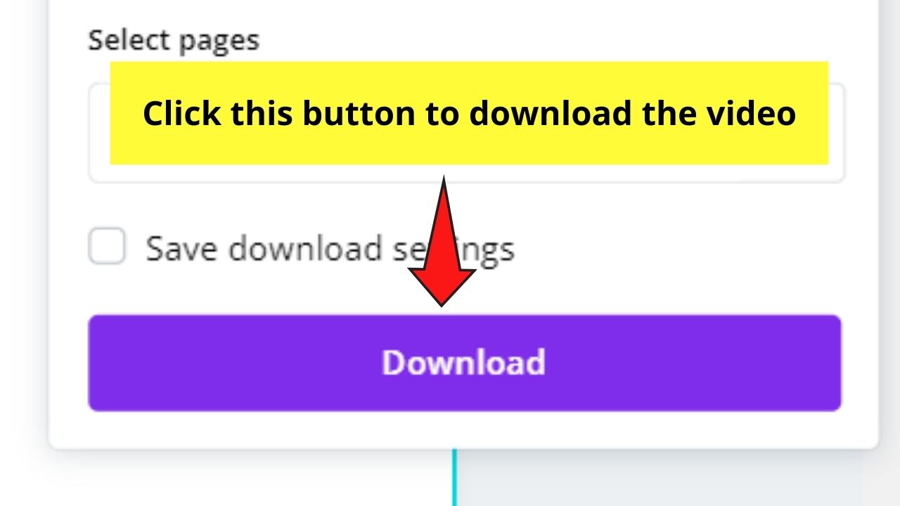 Clicking the Download Button
