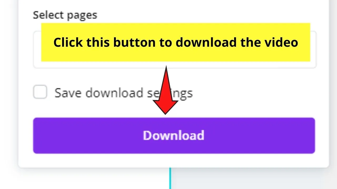 Clicking the Download Button