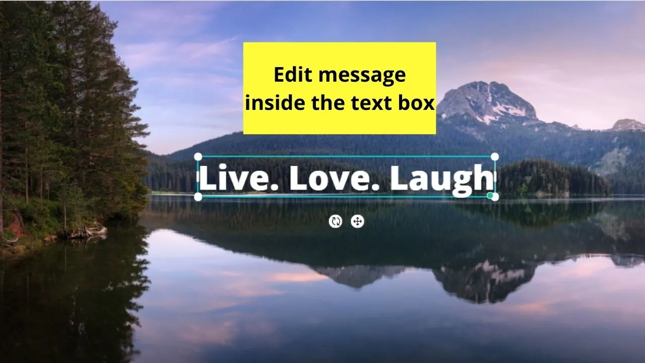 Editing the Message in the Text Box