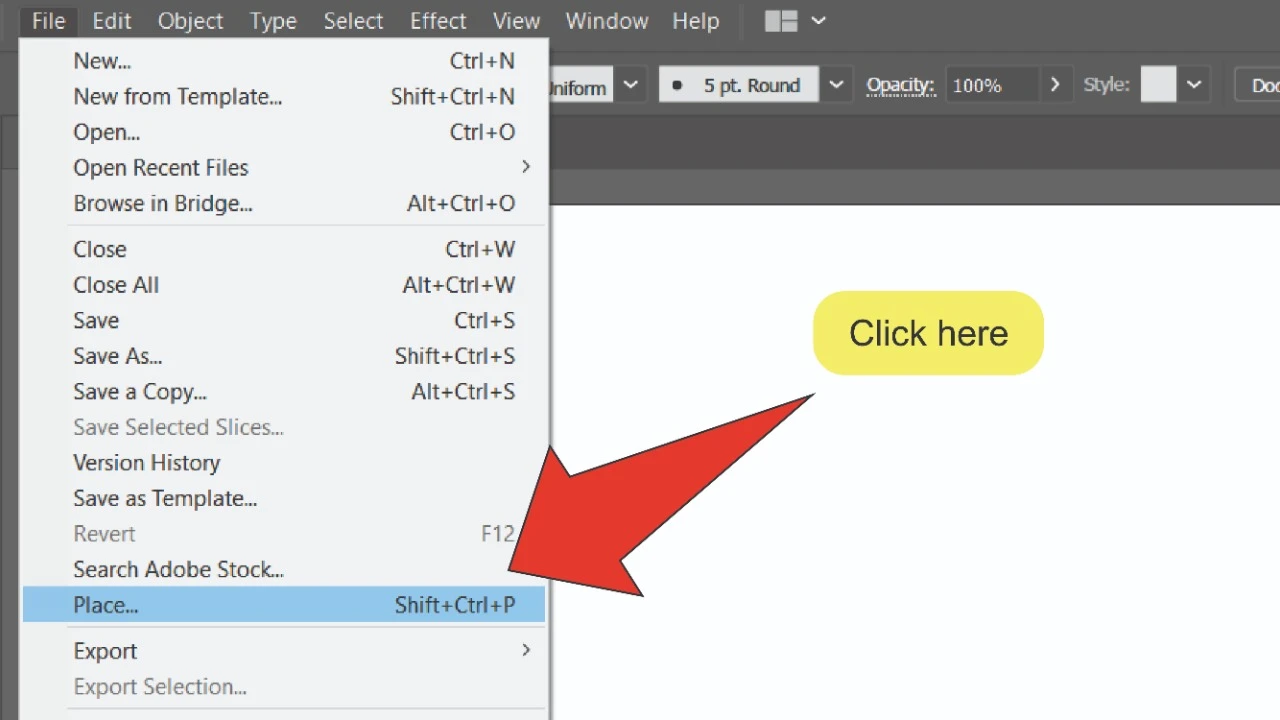 How To Erase Part Of An Image In Illustrator Step 2