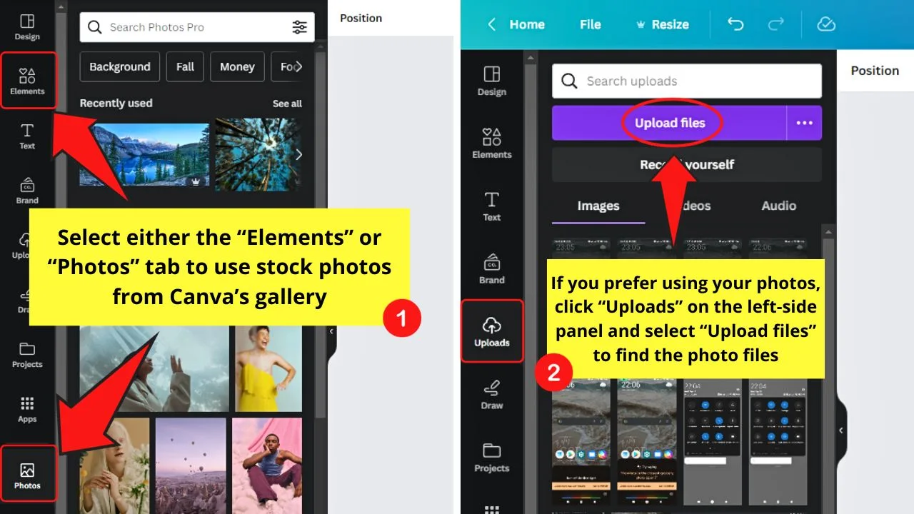 How to Make GIFs with Photos in Canva Step 2