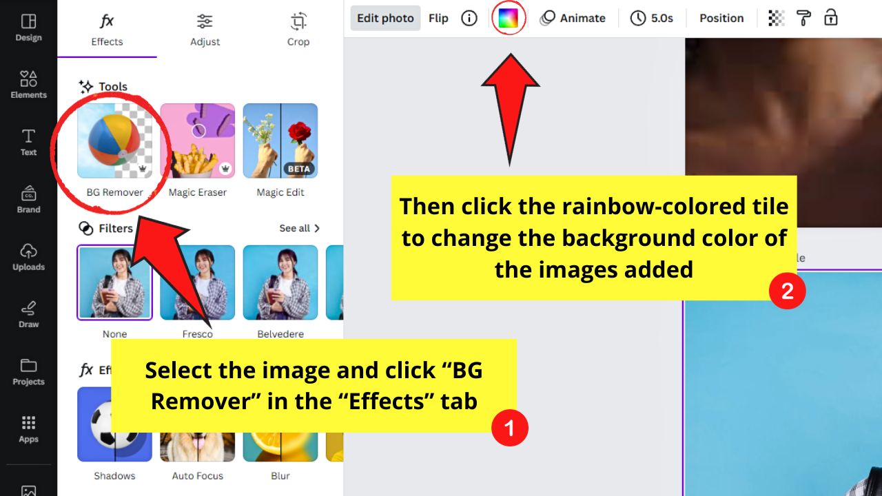 How to Make GIFs with Photos in Canva Step 4