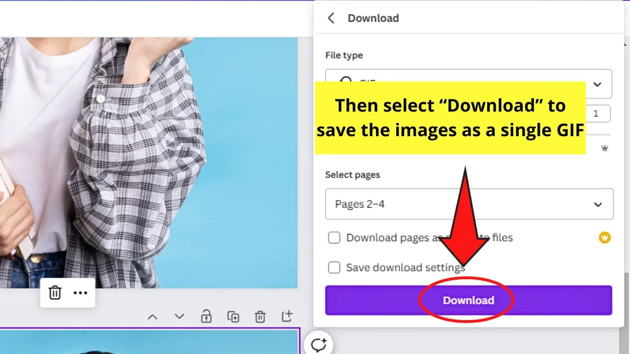 How to Make GIFs with Photos in Canva Step 7