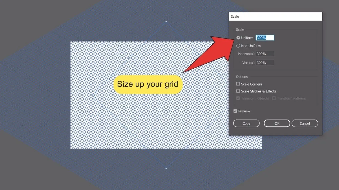 How to make a Grid in Illustrator Step 11