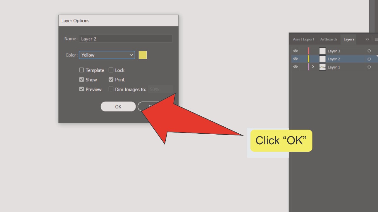 How to change the layer color in Illustrator Step 7