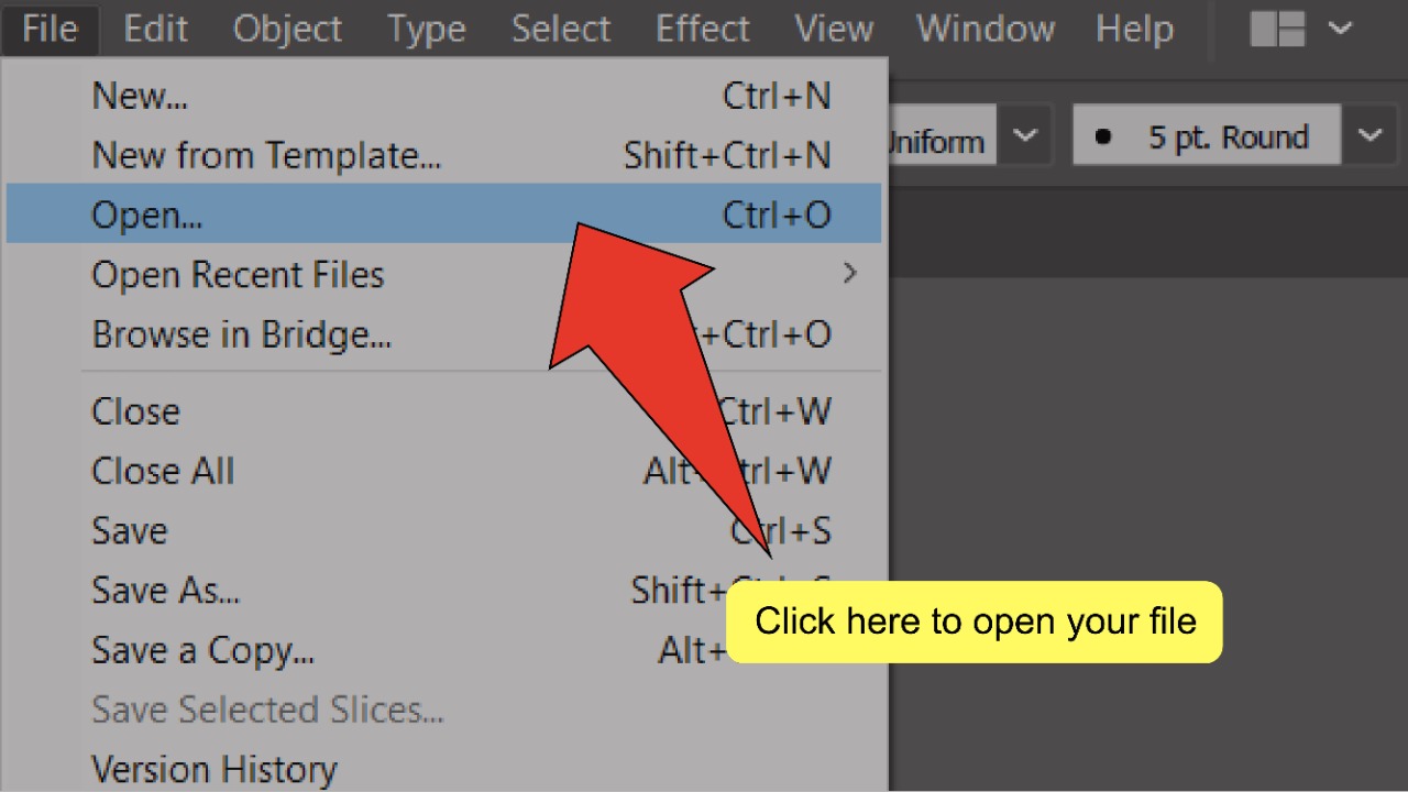 How to create a table in Illustrator Step 1