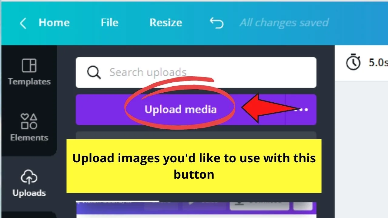 Import Pictures from Device to Canva