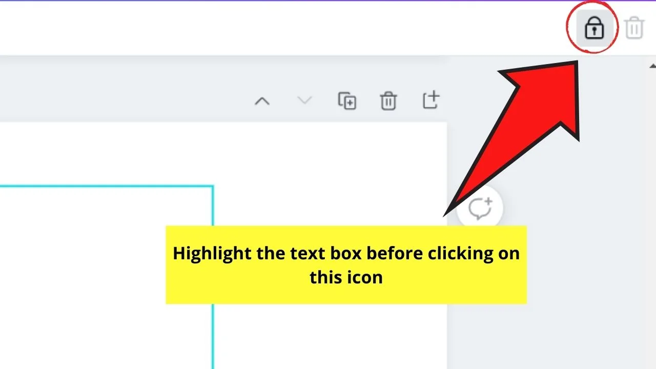 Lock Icon on Toolbar