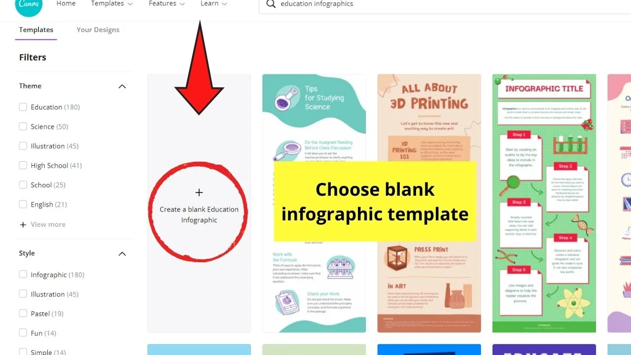 Selecting Blank Template