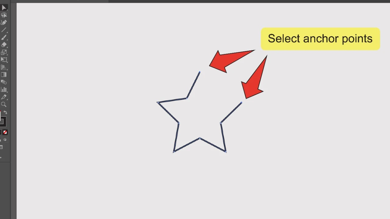 Merging Paths In Illustrator Using The Join Command Step 3