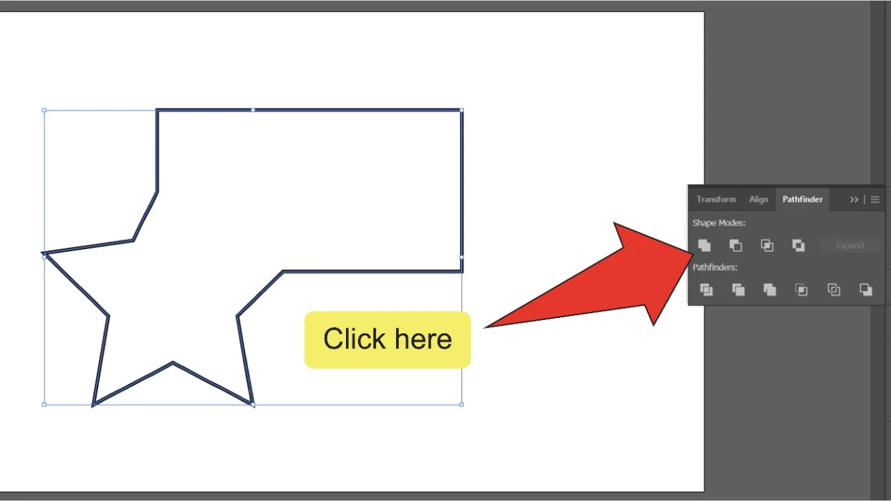 Merging Paths In Illustrator Using The Pathfinder Panel Step 4