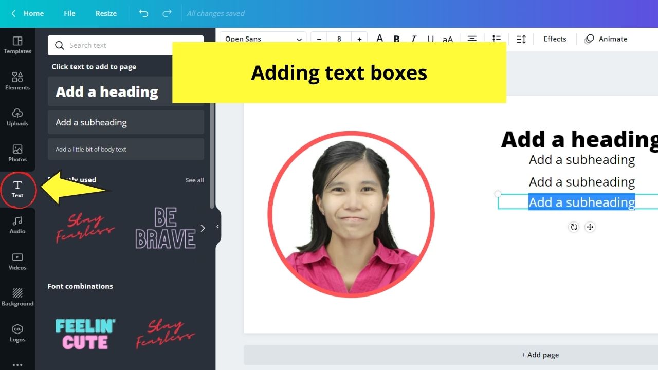 Adding Text Boxes