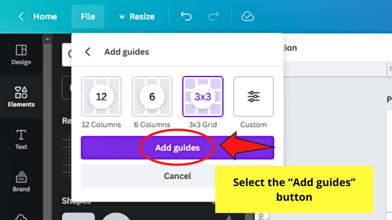 Automatic Placement of Guides to Canva Designs Step 5